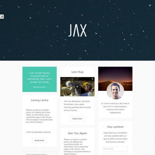 Jax Lite | Русские шаблоны WordPress